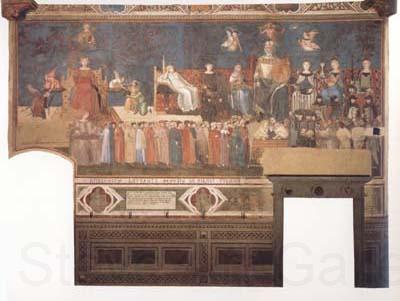 Ambrogio Lorenzetti Allegory of Good Governmert (mk08) France oil painting art